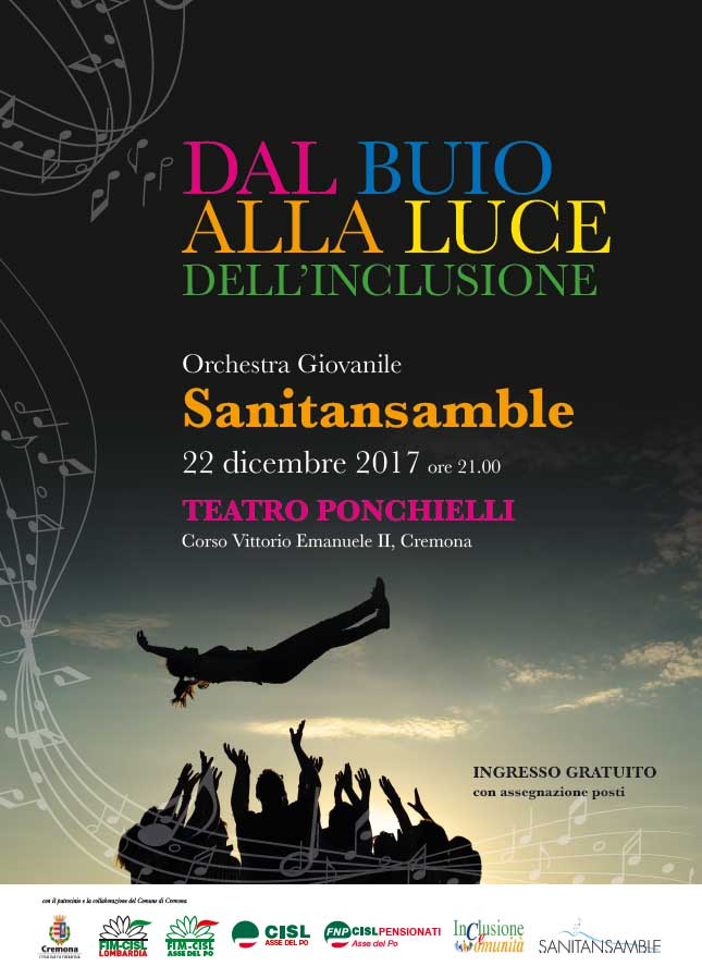 Sanitansamble suona al Teatro Ponchielli di Cremona. Cremona, 21- 23 dicembre 2017